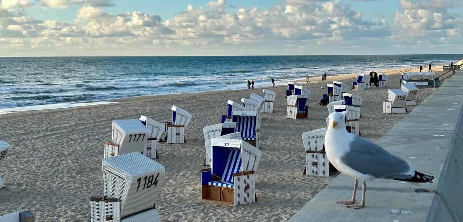 De mooist stranden op Sylt, een Waddeneiland in Duitsland.