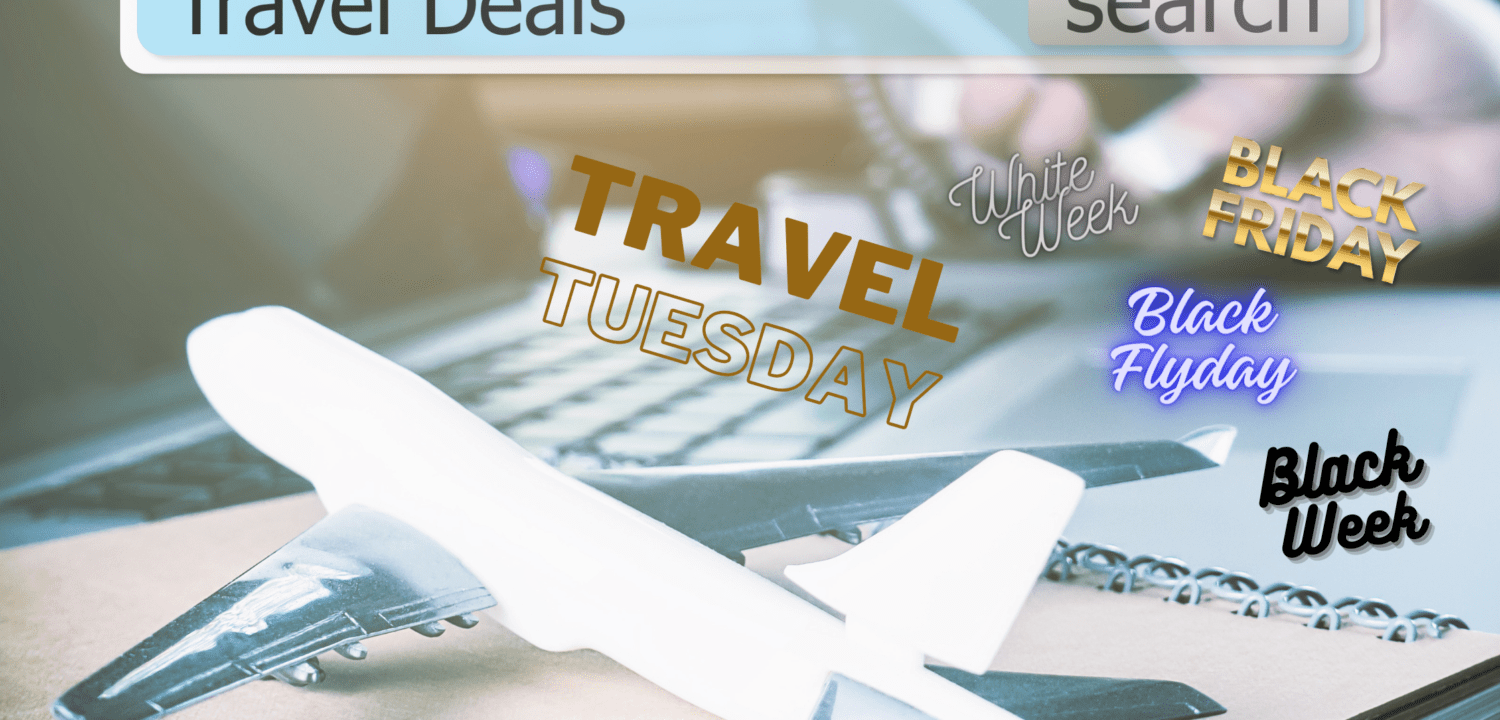 Black Friday deals reizen en Travel Tuesday vakantie aanbiedingen.