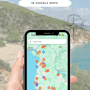 Al mijn tips voor Albanië verzameld op een kaart in Google Maps.